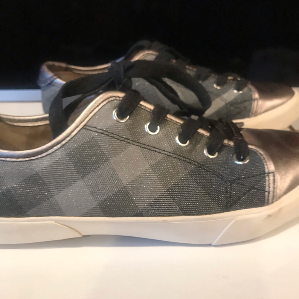 Burberry Shimmer Nova Check Metallic Sneakers